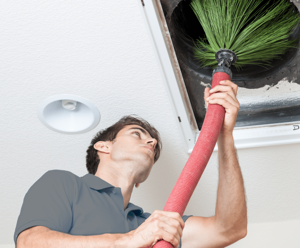 AAH Technician performs a residential duct cleaning